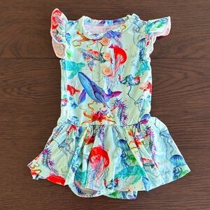 Nugabutter Bamboo Sea Animals Onesie (3-6M)